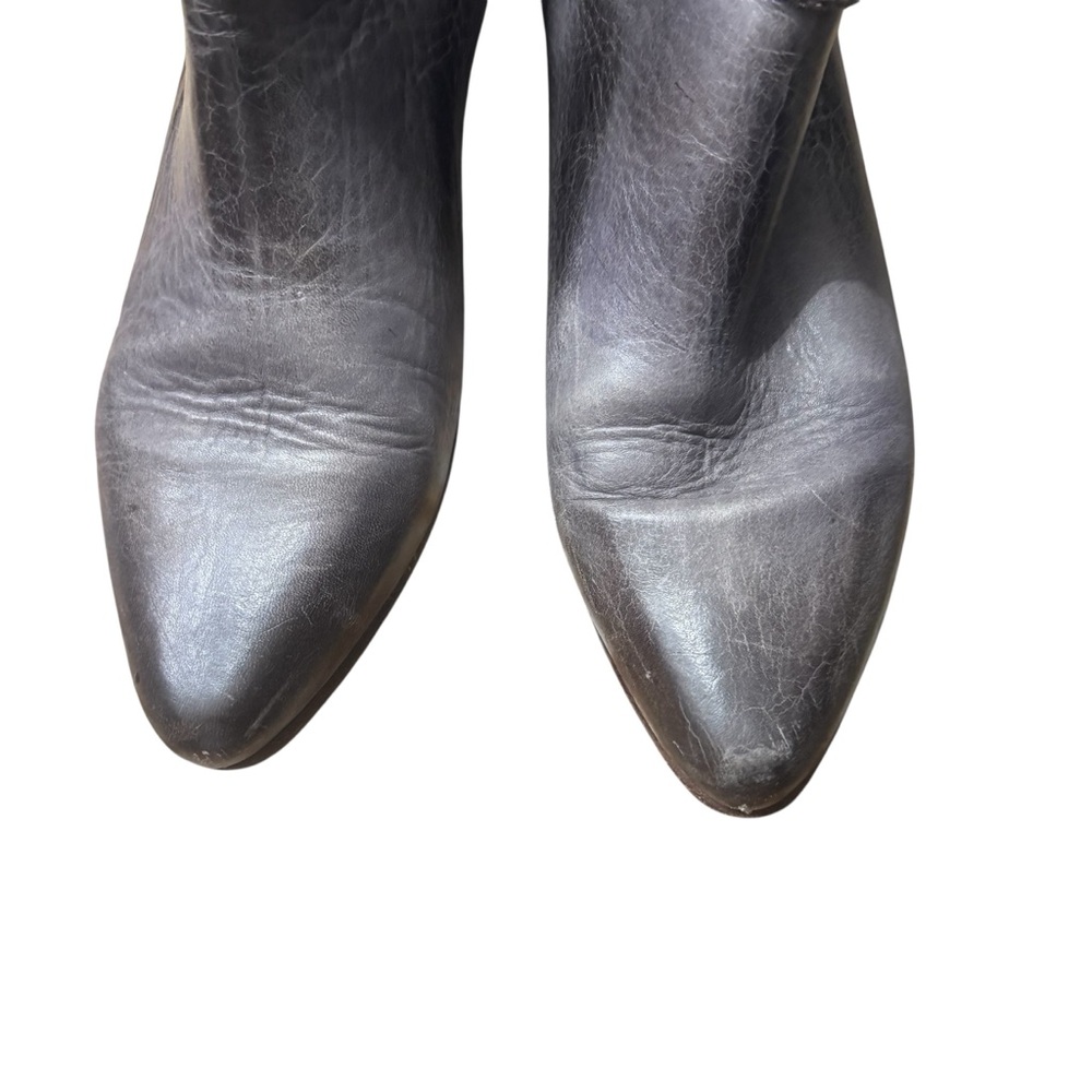 BED STU Ravine Distressed Leather Ankle Boots in Gray Size 7.5 - QUIET LUXURY!!! - Picture 4 of 13